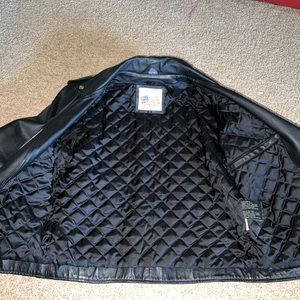 100% Genuine black leather vintage motorcycle jacket